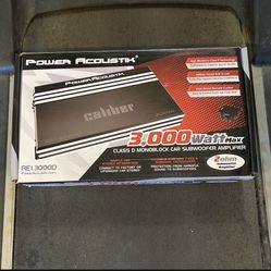 Power Acoustik 3000 Watts Amplifier Monoblock With Bass Knob