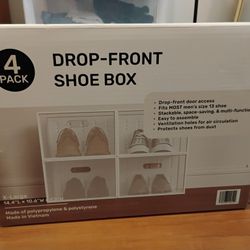 Drop Front Shoe Box