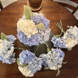 Wedding Bridal Baby Shower Blue & white silk Hydrangeas 