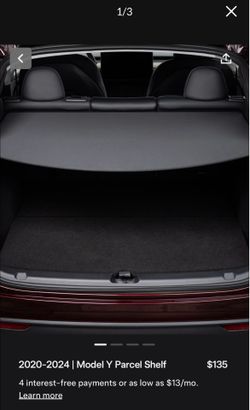 Tesla Model Y Parcel Shelf