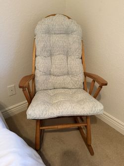 Real Wooden Rocker Chair (Custom Cushions)