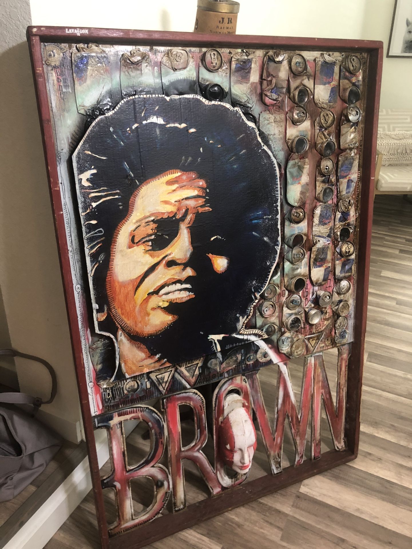 ERIC LAVAZZON Street Art Painting JAMES BROWN 3D When The Music’s Over 37” X 55”