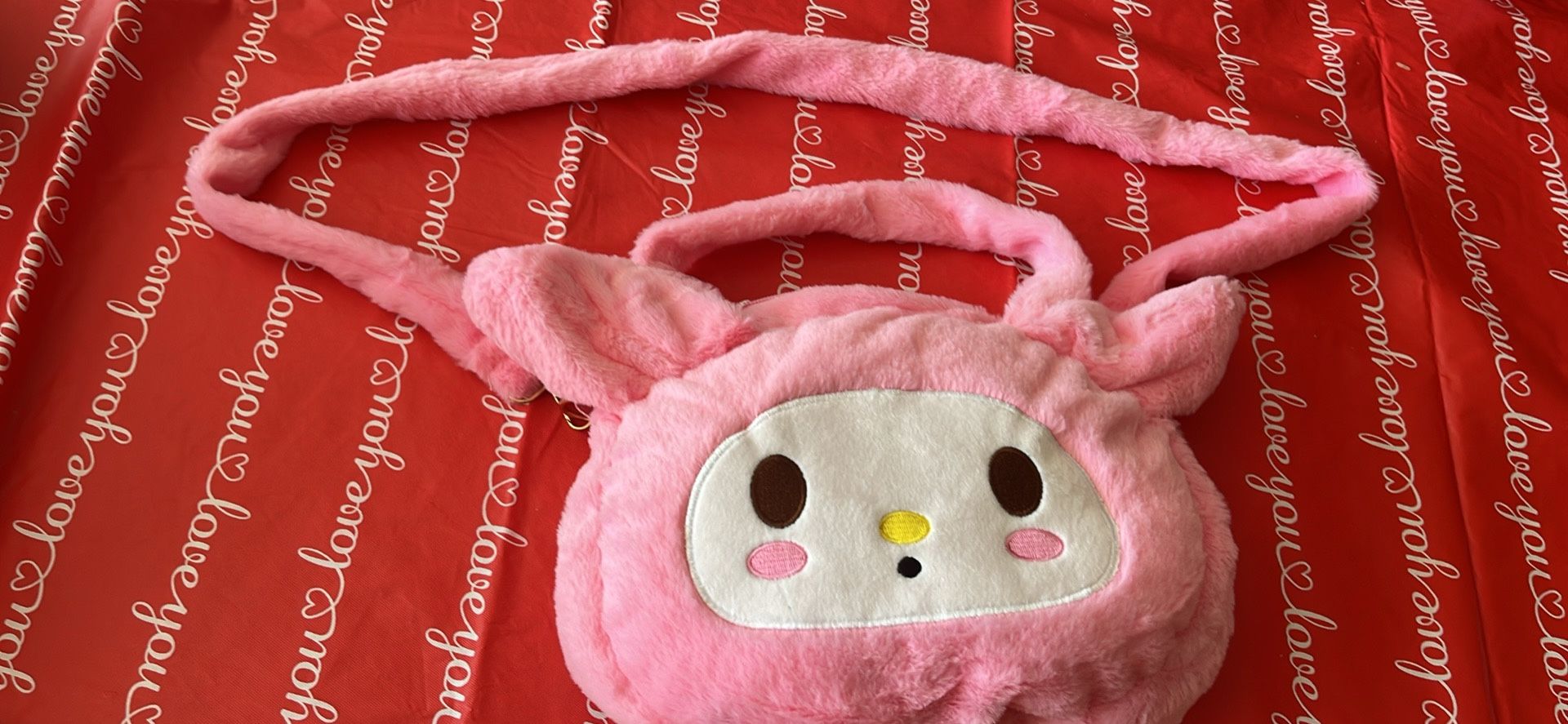 Sanrio My Melody Plush Crossbody Plush Purse