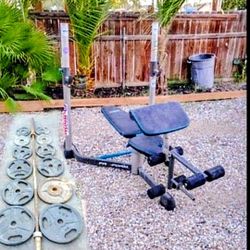 245lbs Olympic Weights+ 45lb Bar+ Bench Press 