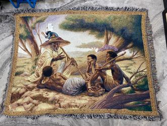 Riddle & Cockrell African Woven Tapestry Throw 50" x 62"