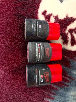 Milwaukee M12 Red Lithium Batteries – Lot of 3