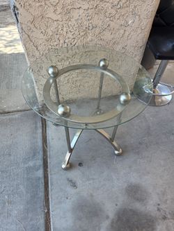 Glass top end table