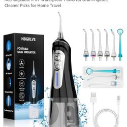NBGRLVS Water Dental Flosser for Teeth Pick Cleaning Cordless - 6 Adjustable Modes,320ML Portable & Rechargeable IPX7 Waterproof Powerful Oral Irrigat