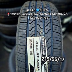 215/55/17 FIRESTONE ALL-SEASON -> Brand new tires / Llantas nuevas ¤ DM  for a quote.