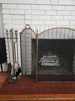Vintage Five Piece Fireplace Tool Set