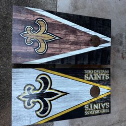 NFL Saints Cornhole Gameboard 