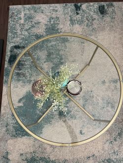 Gold And Glass Round Table