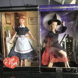 I Love Lucy Episode 45 and Bewitched Barbies NRFB 