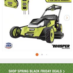 Ryobi 80v self propelled dual blade cross cut mower tool only