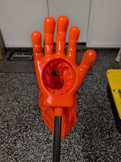 Giant Orange Hand Foam Novelty Prop on Stick