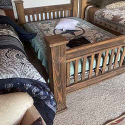 FULL RUSTIC BED w/SEALY MATTRESS
