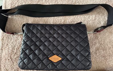 MZ Wallace Large Crosby Pippa Crossbody Bag – Black Quilted Nylon | Mint Condition | 2 Straps
