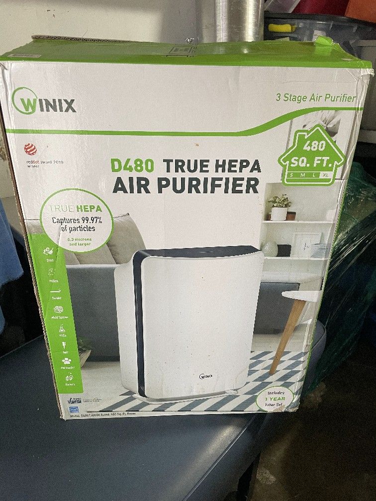 WINIX D480 Air Purifier True HEPA 3 Stage AHAM Verified® 480 sq ft + smart sense