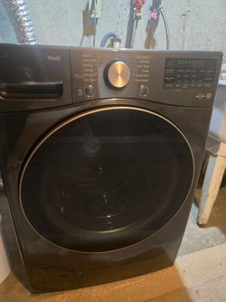 LG ThinQ Smart Front Load Washer – Black Steel – WM4000HBA