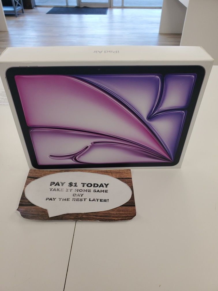 โจ Designed for Apple Intelligence โ Yours for $599 or $1 down - Apple iPad Air M3 Chip Tablet