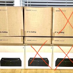 2 (Pairs)  Sonos 8" In Ceiling Speakers + 1 x Sonos Amp Brand New Sealed Includes Warranty 