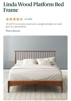 Linda Wood Platform Bed Frame