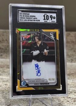 2024 1st Bowman Rikuu Nishida Gold Lava Refractor Auto 45/50