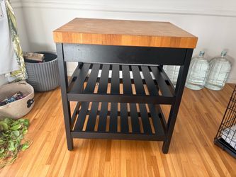 Kitchen Island – Black/Oak