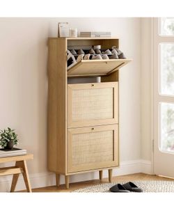 Rattan Shoe Cabinet