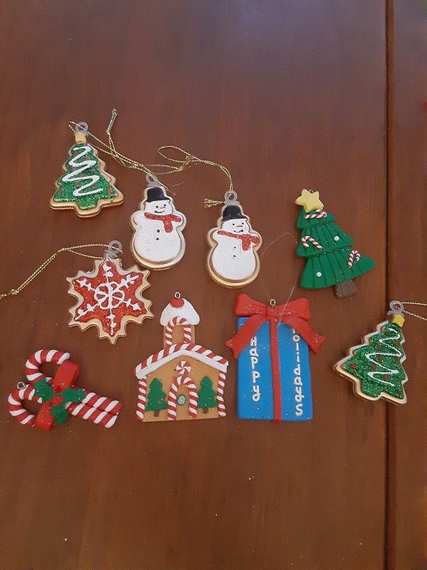 Small Gingerbread Cookie Ornaments Holiday Decor Christmas