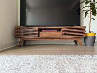 Mid-Century Modern Walnut TV Stand