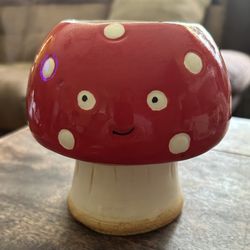 Ceramic Mushroom Face Planter.  Read description