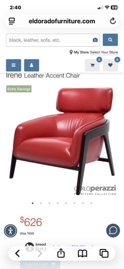 Irene Leather Accent Chair