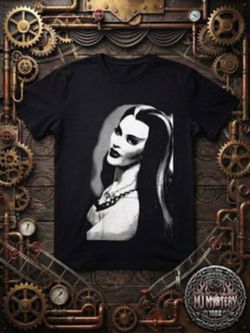 Black Gothic Horror Graphic T-Shirt