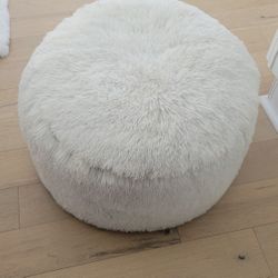 White Blow Up Poof