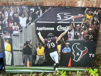 JJ Watt framed photo - Houston Texans