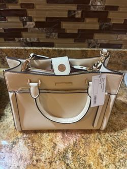 Charles &Keith cream satchel handbag