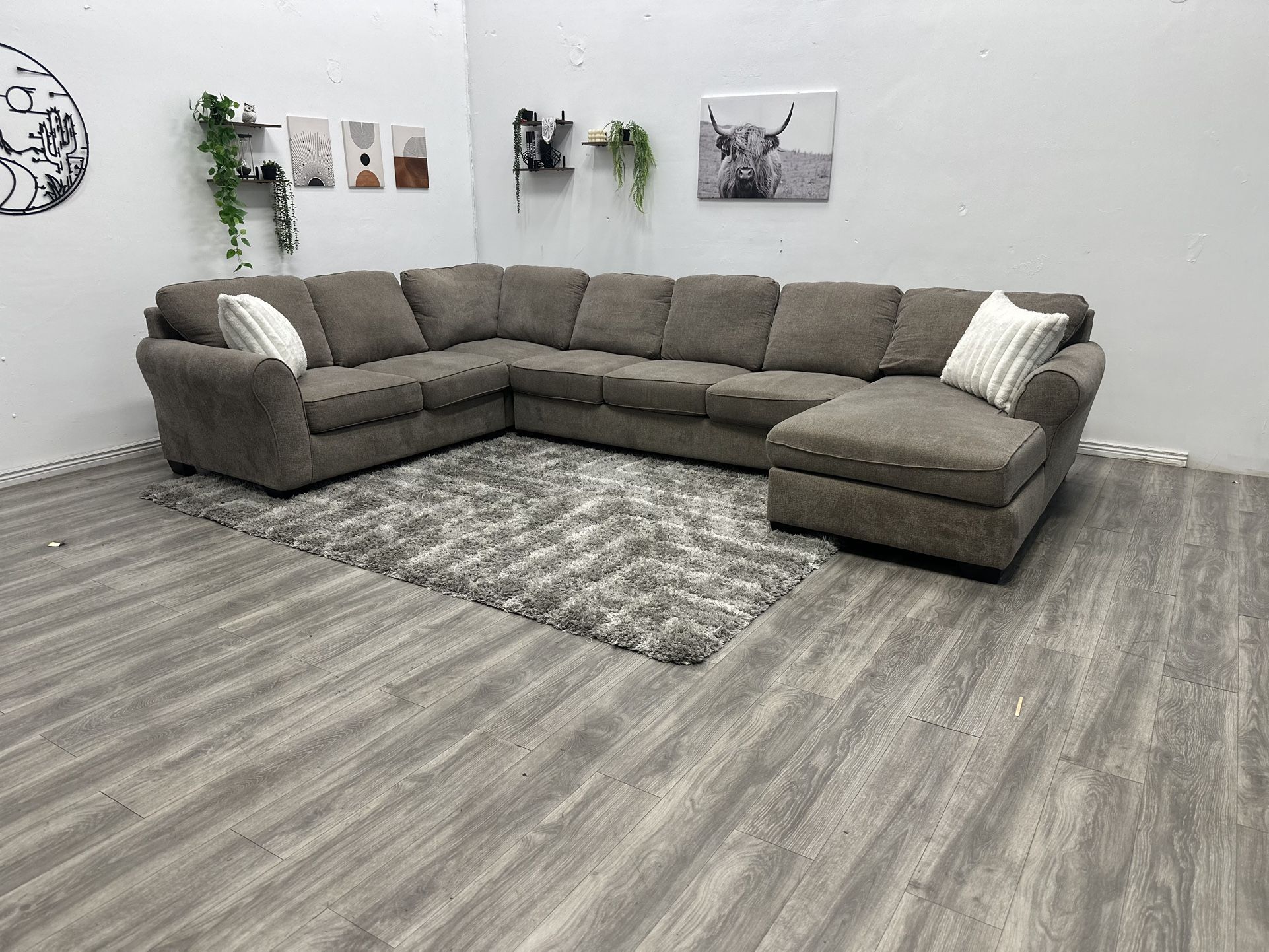 Brown Sectional Couch - Free Delivery