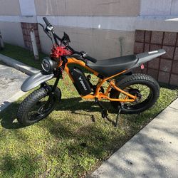 Bigniu E-Dirt Bike Bicycle 80 Distance Miles 40Mph 