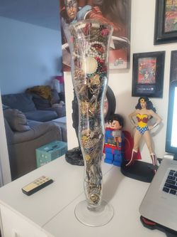 Beautiful Tall Vase Stuffed Full of Necklaces / Bracelets and More