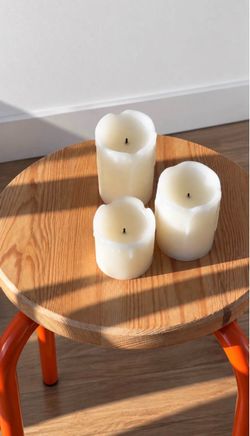 LED Candles Made With Real Wax - Set of 3