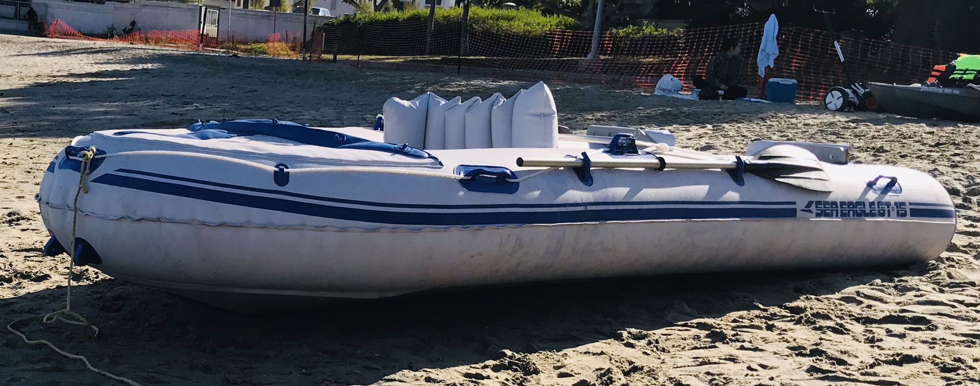 Inflatable boat AND motor