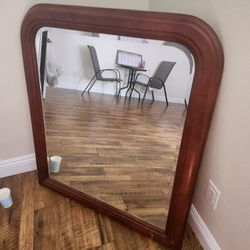 wooden mirror