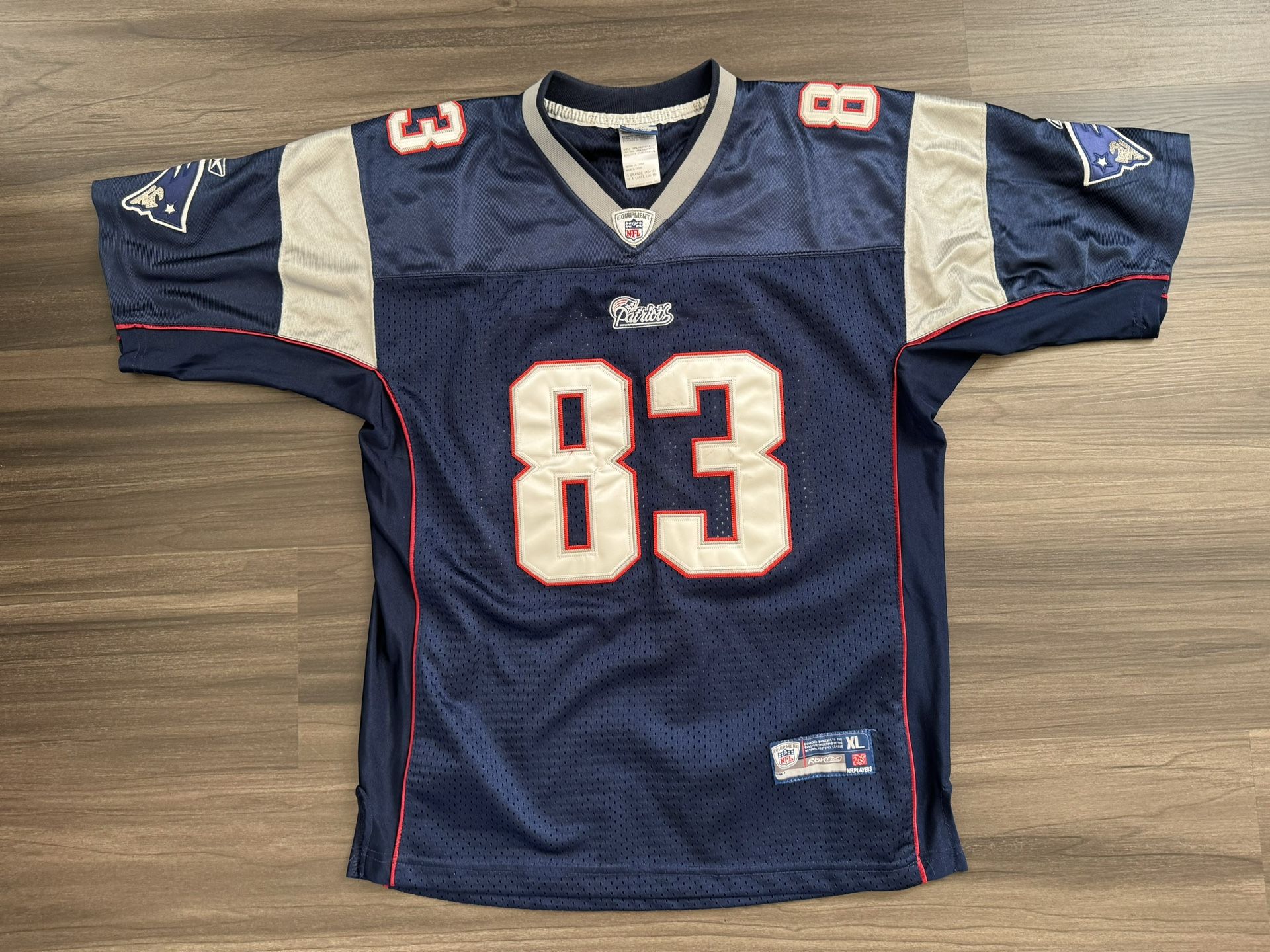 Wes Welker New England Patriots Reebok NFL Jersey Size Youth XL 18/20