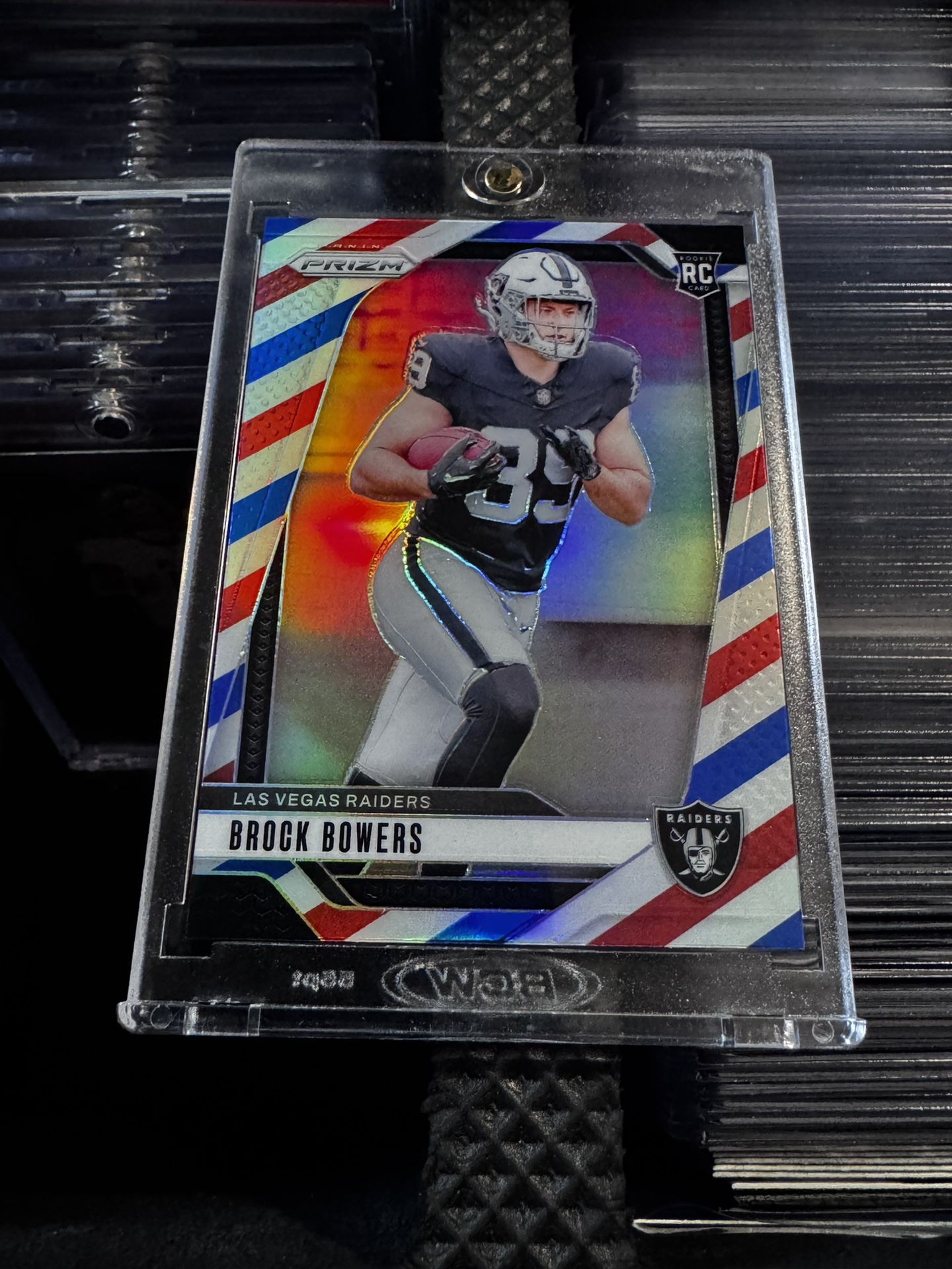 brock bowers red white blue prizm rookie