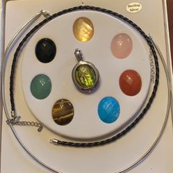 Sterling slicer necklace set