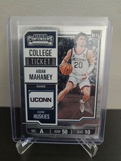 Aiden mahaney #22 uconn nil 24-25 college ticket diamond plate $2