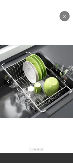 Stainless Steel Over-the-Sink Dish Drying Rack