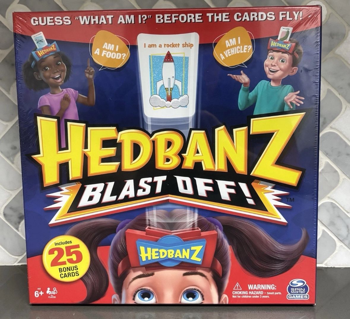 Hedbanz Blast Off! Guessing Game with Flying Cards for Kids and Families