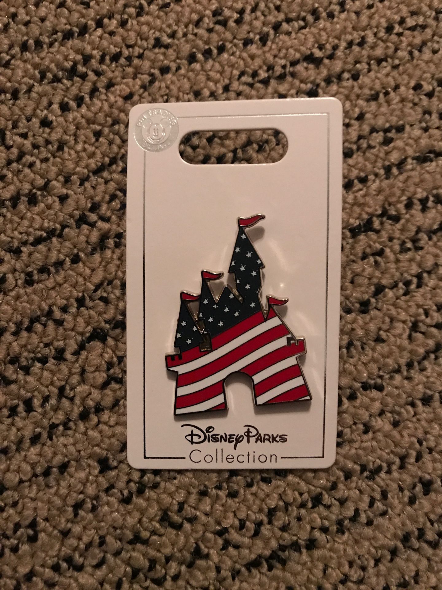 Disney parks United States flag castle pin